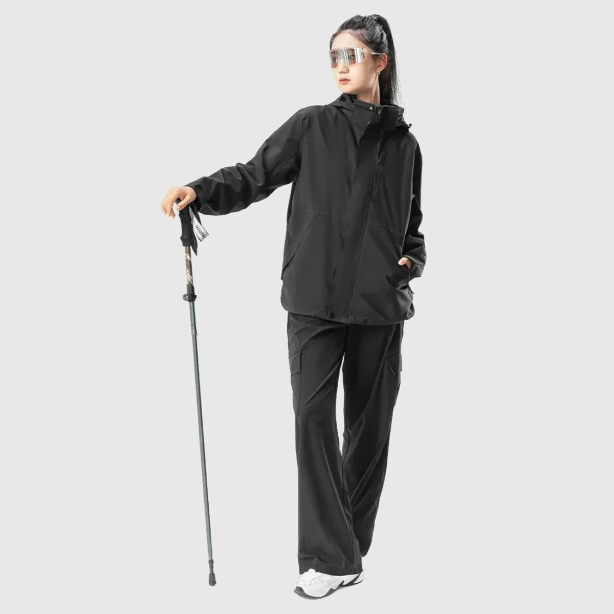 Qunature Nordic Walking trekingová palica 110 - 130 cm 1ks , hnedá