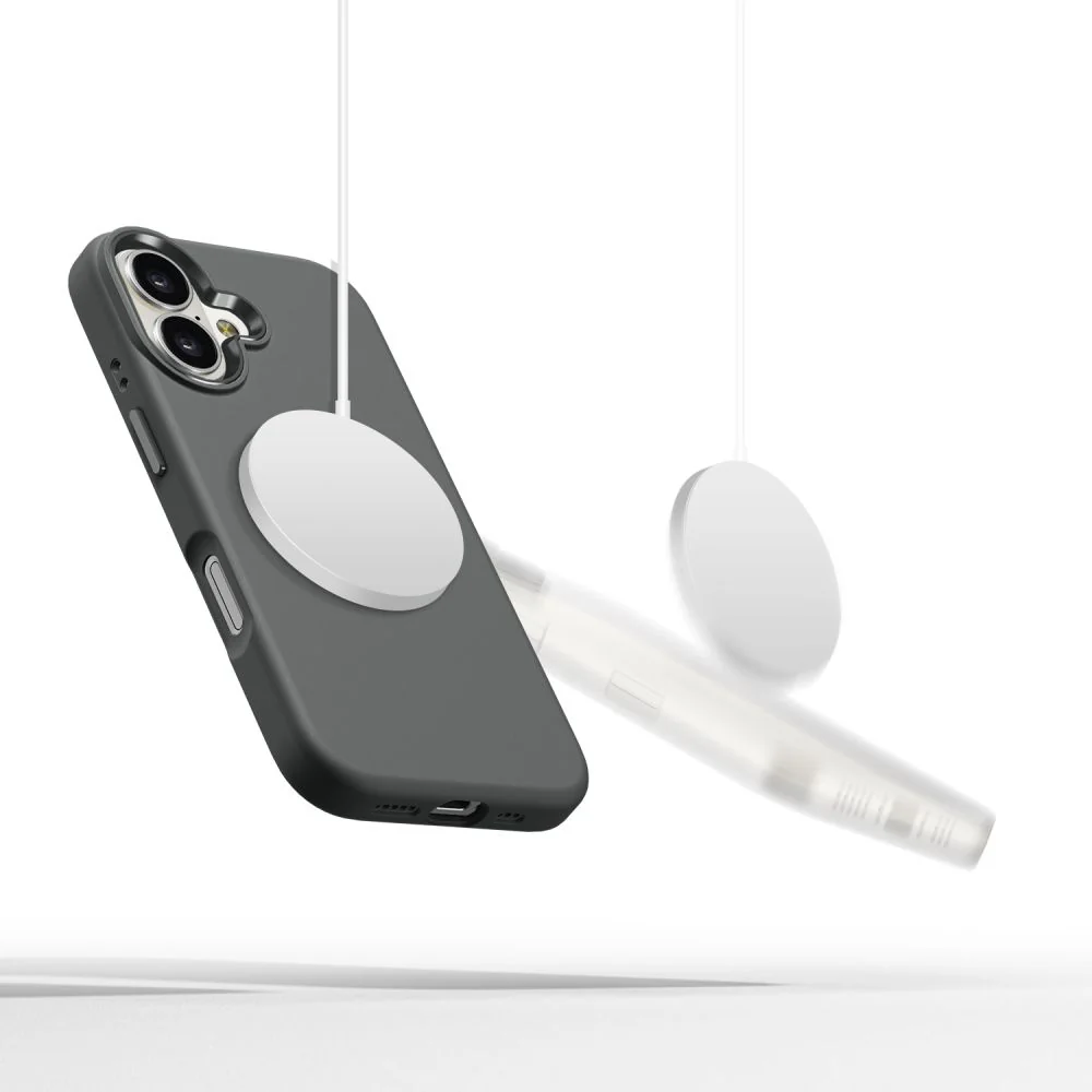 Tech-Protect Silicone Pure MagSafe kryt na iPhone 16, šedý