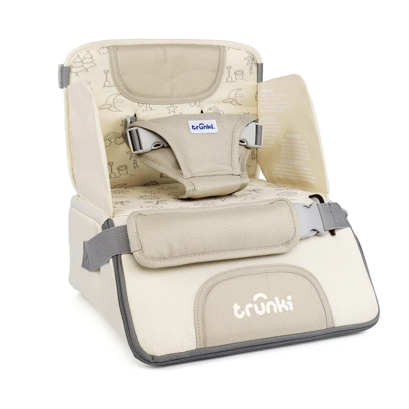 Trunki - Prenosná jedálenská stolička a podsedák 2v1, béžová