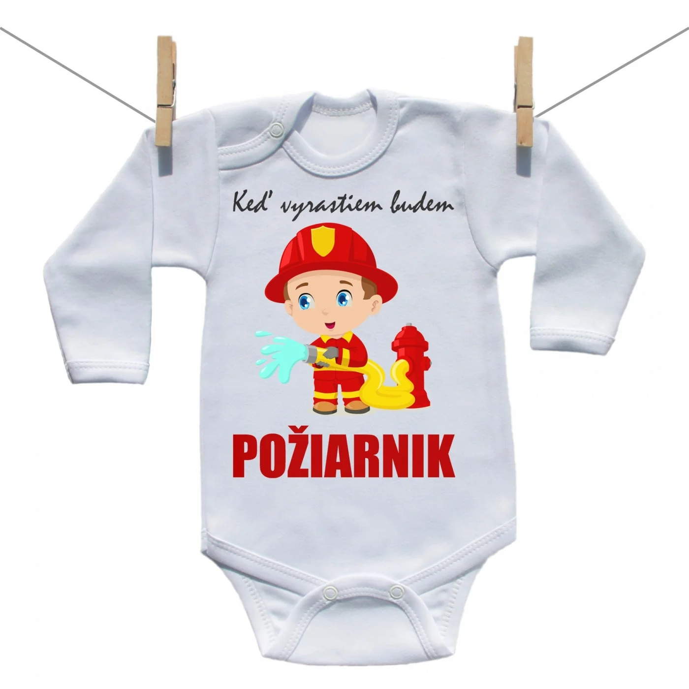 Boodyy Body s dlhým rukávom Keď vyrastiem budem požiarnik Veľkosť: 50