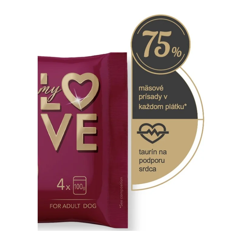 My Love SET kapsičky pre psov s morkou v omáčke 4 x 100 g (2466)