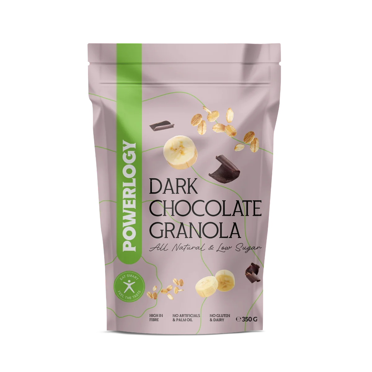 Powerlogy Dark Chocolate Granola 1×350 g, granola