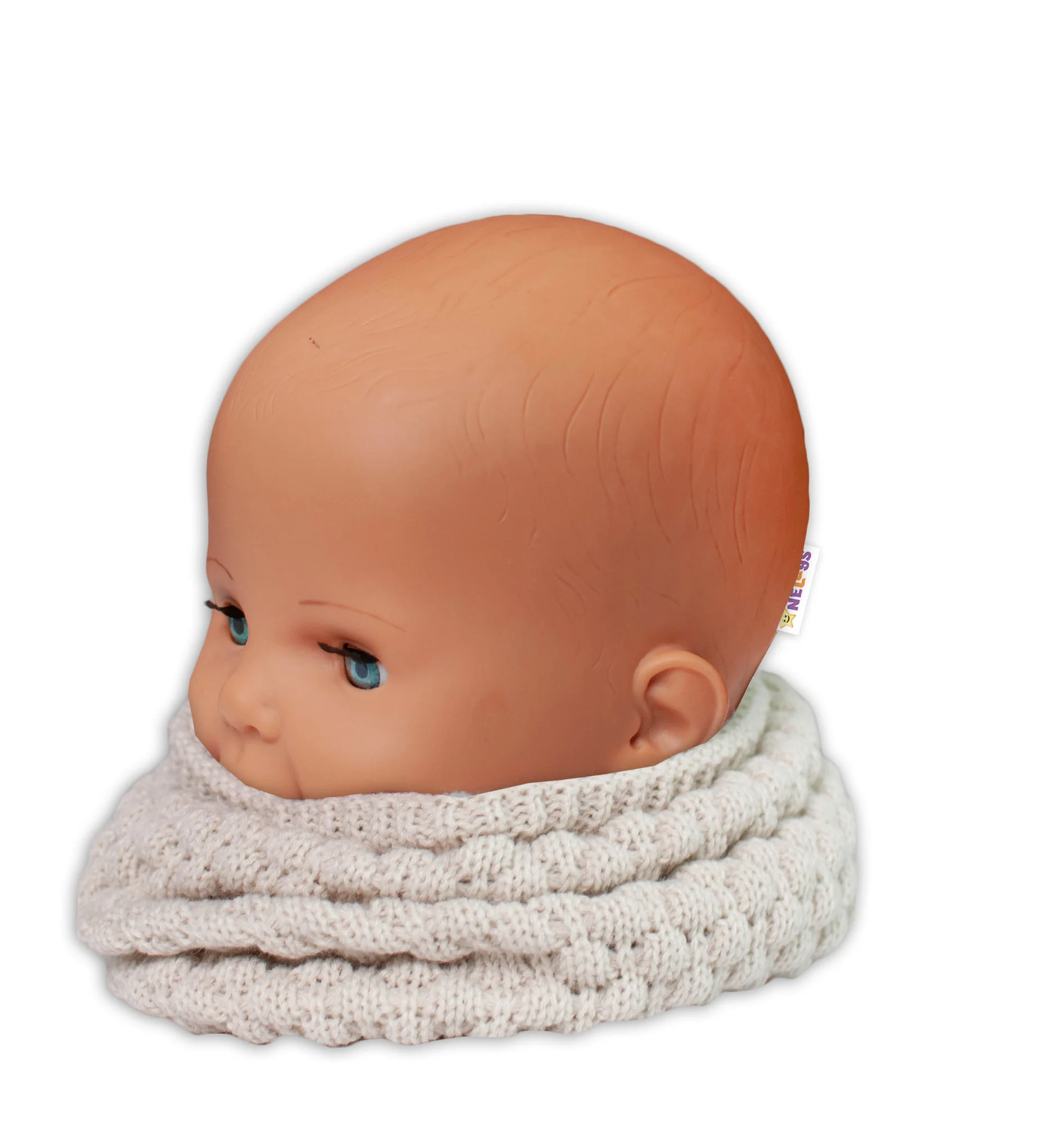 BABY NELLYS Pletený nákrčník / komínok - ecru