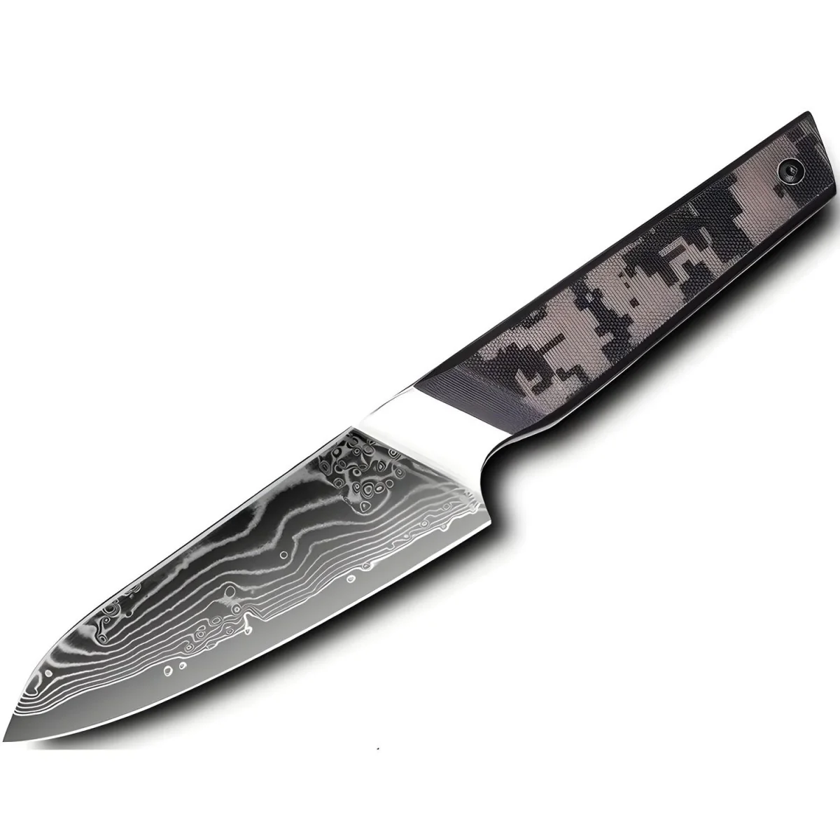 Damaškový kuchynský nôž Takeno - Bunka/Čierna/Sivá 27 cm, VG10 jadro, HRC60±2