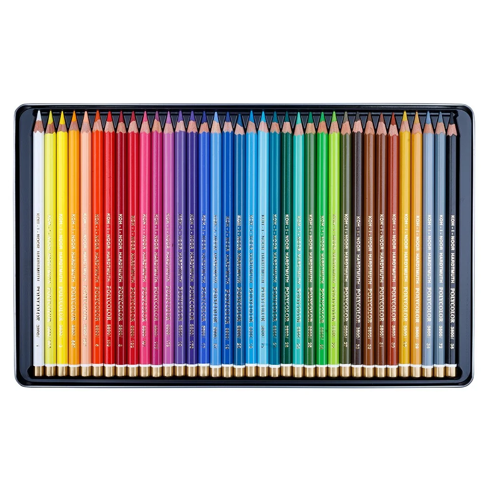 Umelecké pastelky POLYCOLOR 3825/36 v plechu 36 ks v balení