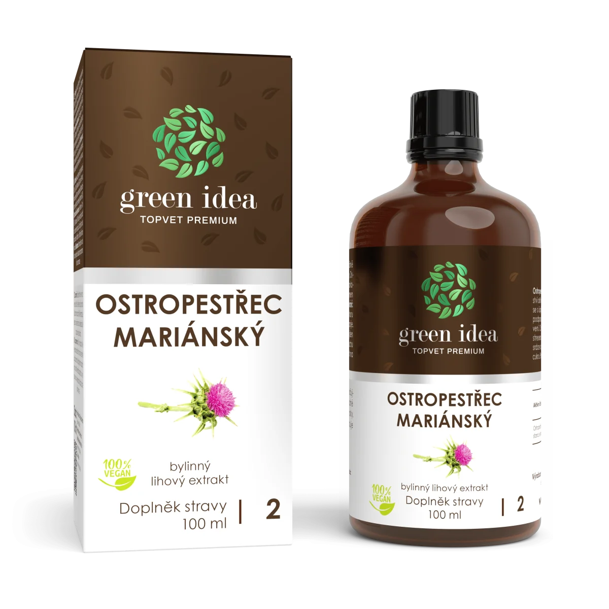 Pestrec mariánsky - tinktúra - kvapky 100 ml - Green idea