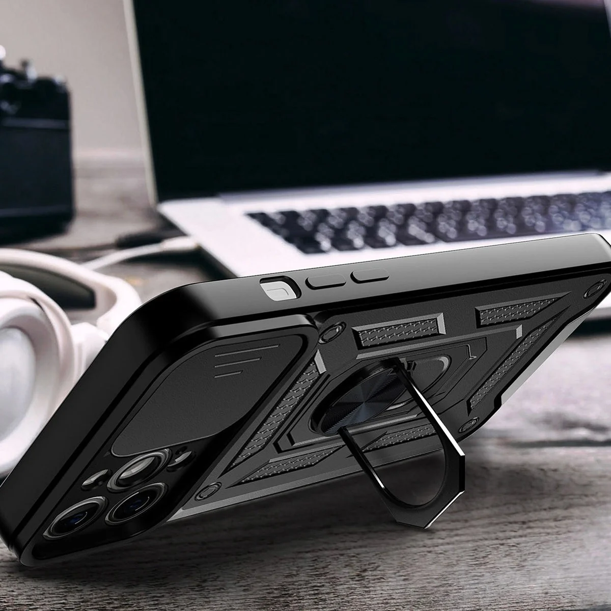 Hybrid Armor Camshield pre Huawei Nova Y90 - Čierna