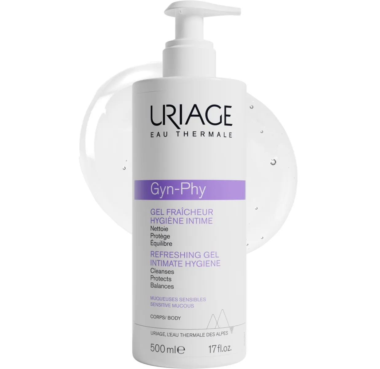 URIAGE GYN-PHY Refreshing Gel Intimate Hygiene, 500ml 1×500 ml, intímny čistiaci gél