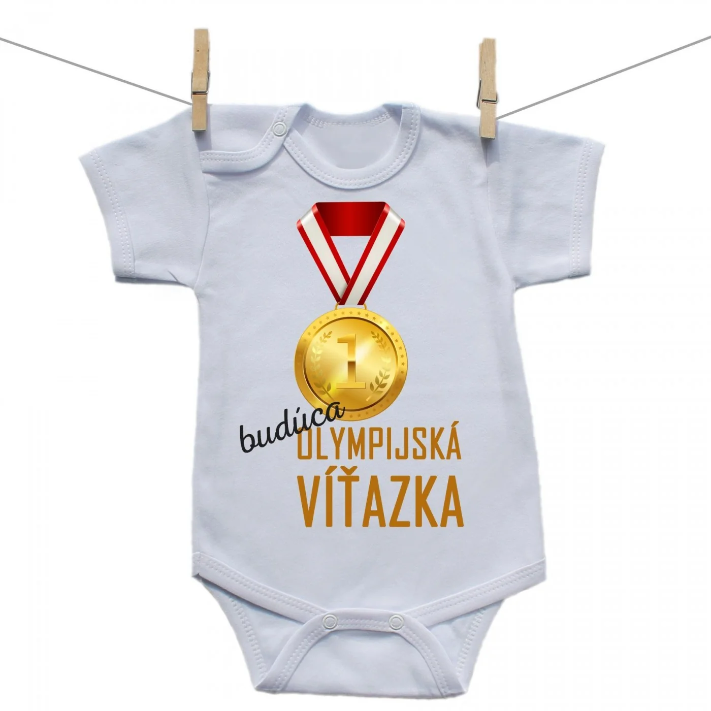 Boodyy Body s krátkym rukávom Budúca olympijská víťazka Veľkosť: 74