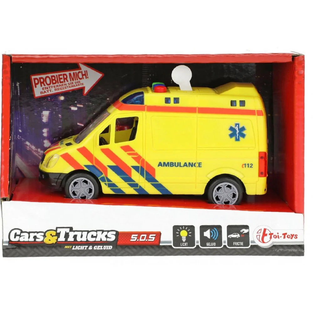 Sanitka žltá model auta so svetlom a zvukom-Toi Toys