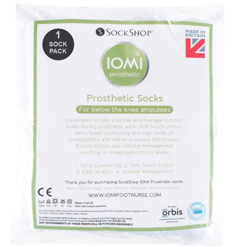 Protetické ponožky IOMI PROSTHETIC na amputovanú nohu pod kolenom Veľkosť ponožky 20 cm