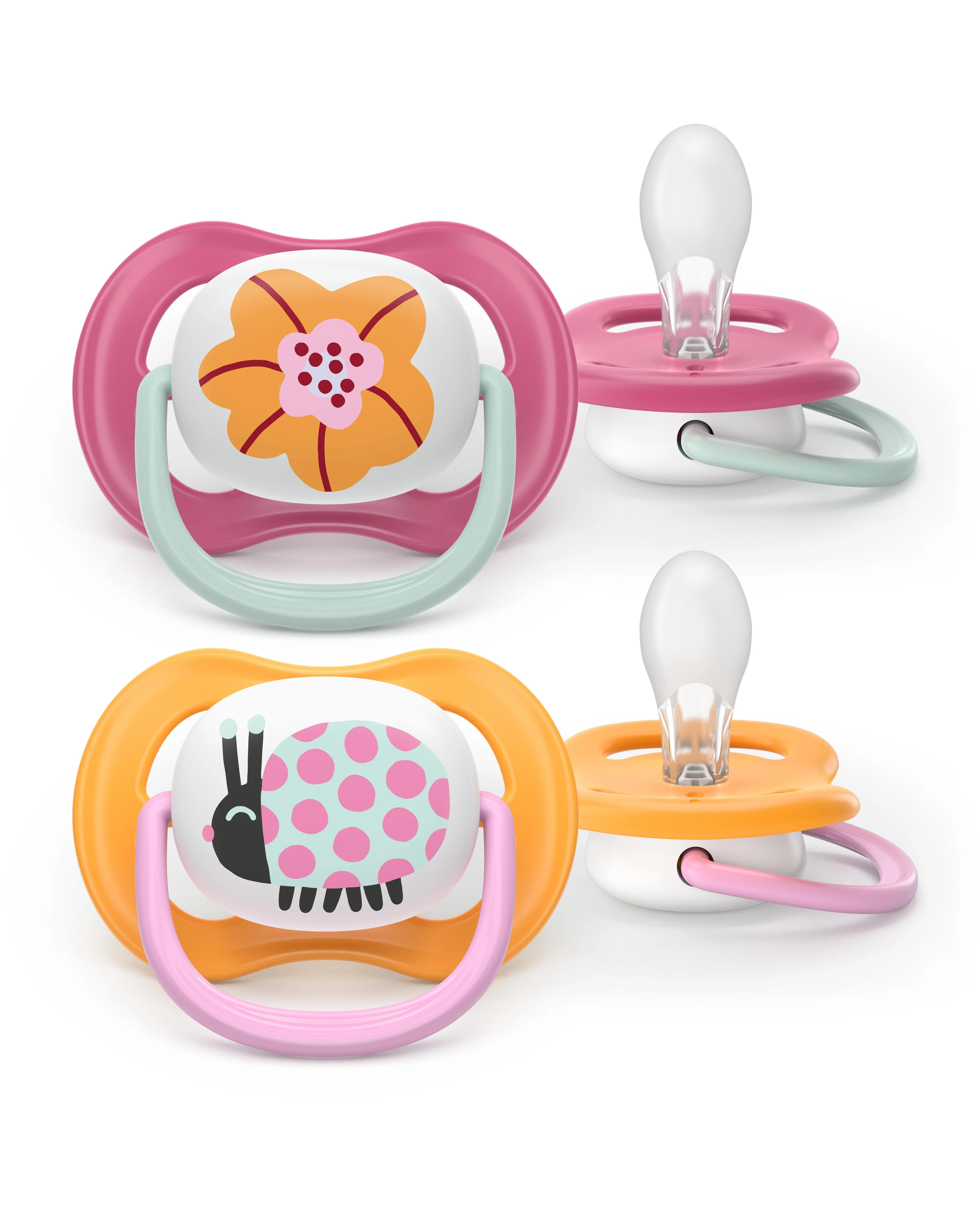 Philips AVENT - Cumlík Ultra air s obrázkom SCF080/27, 6-18 m, dievča 2 ks