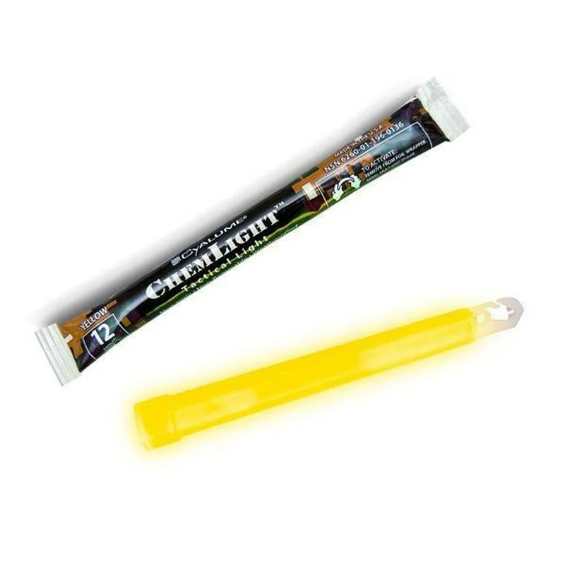 CY-0136 DEFCON 5 ChemLight YELLOW - Duration 12h chemické svetlo - žltá, 12 hodín svietenia