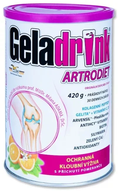 GELADRINK ARTRODIET POMARANC 1×420g, kĺbová výživa