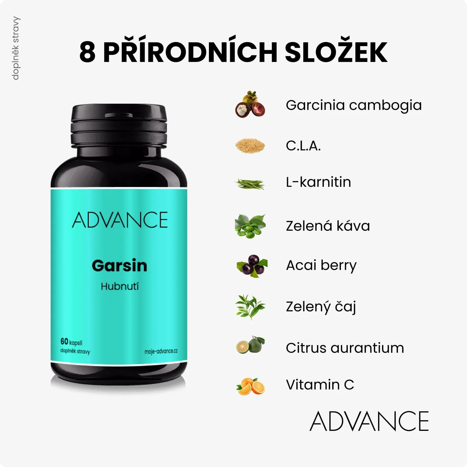 ADVANCE Garsin 60 kapsúl - chudnutie 1×60 cps, výživový doplnok