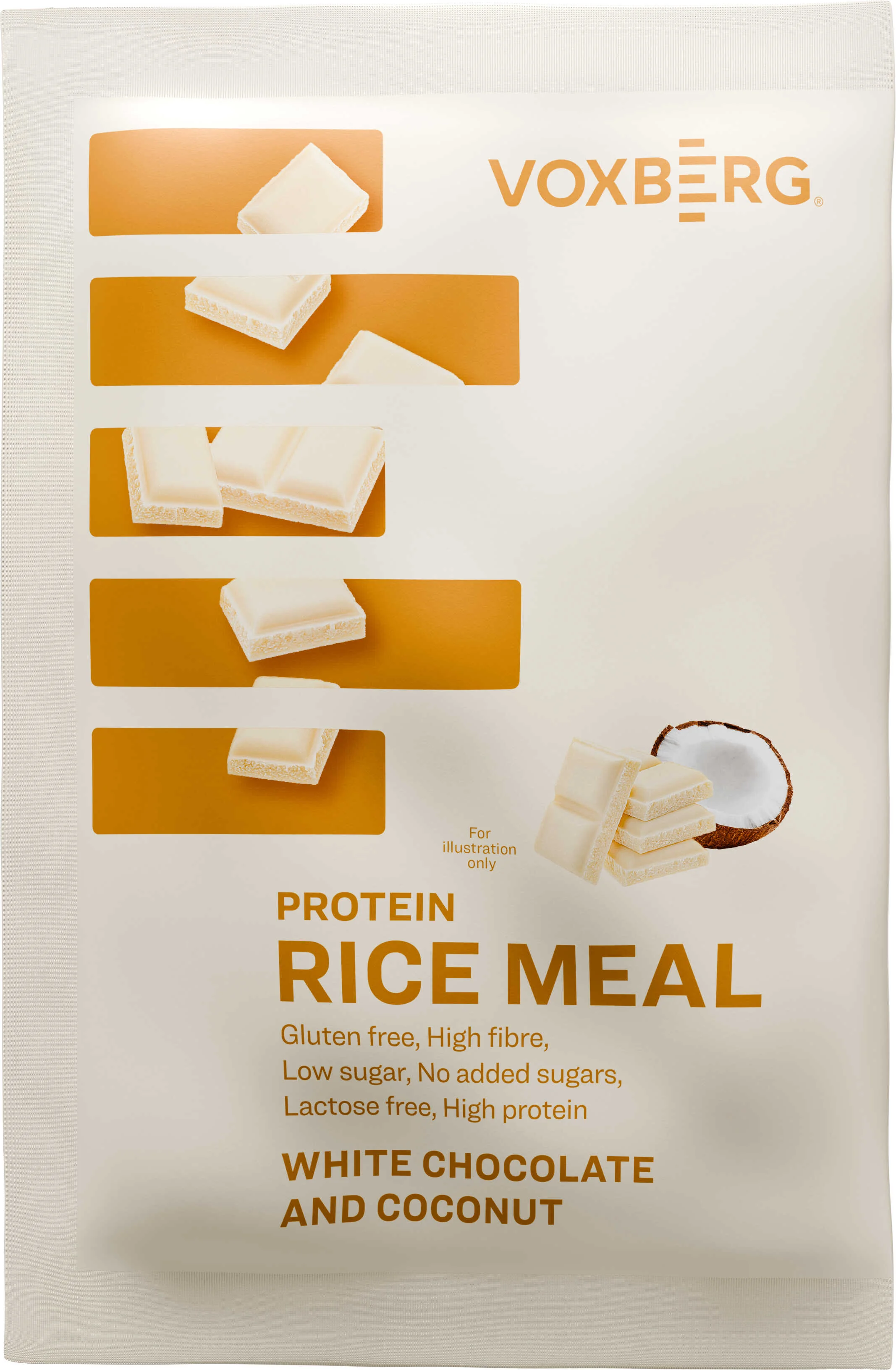 Protein Rice Meal Biela čokoláda kokos VOXBERG 60 g