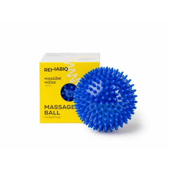 Rehabiq Masážna loptička ježko, 10 cm, modrá 1 ks