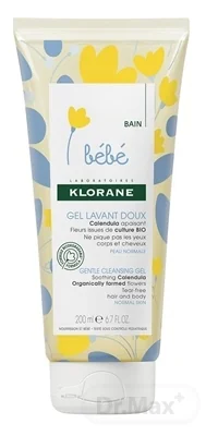 Klorane Bébé Jemný 1×200 ml, jemný umývací gél
