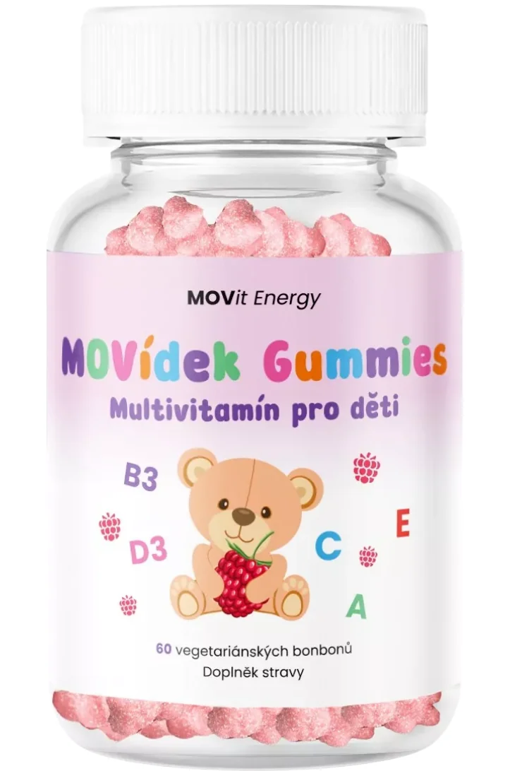 MOVIT MOVIDEK GUMMIES MULTIVITAMÍN PRE DETI 1×60 ks, multivitamínové cukríky