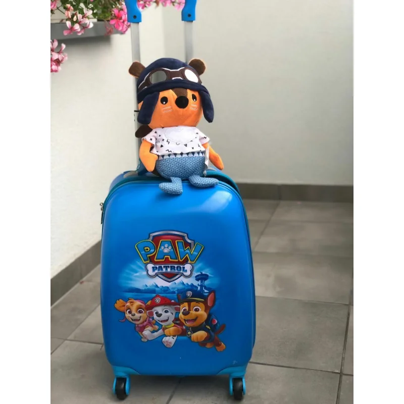 Nickelodeon detský kufor na kolieskach Paw Patrol modrý, veľký 32 l 