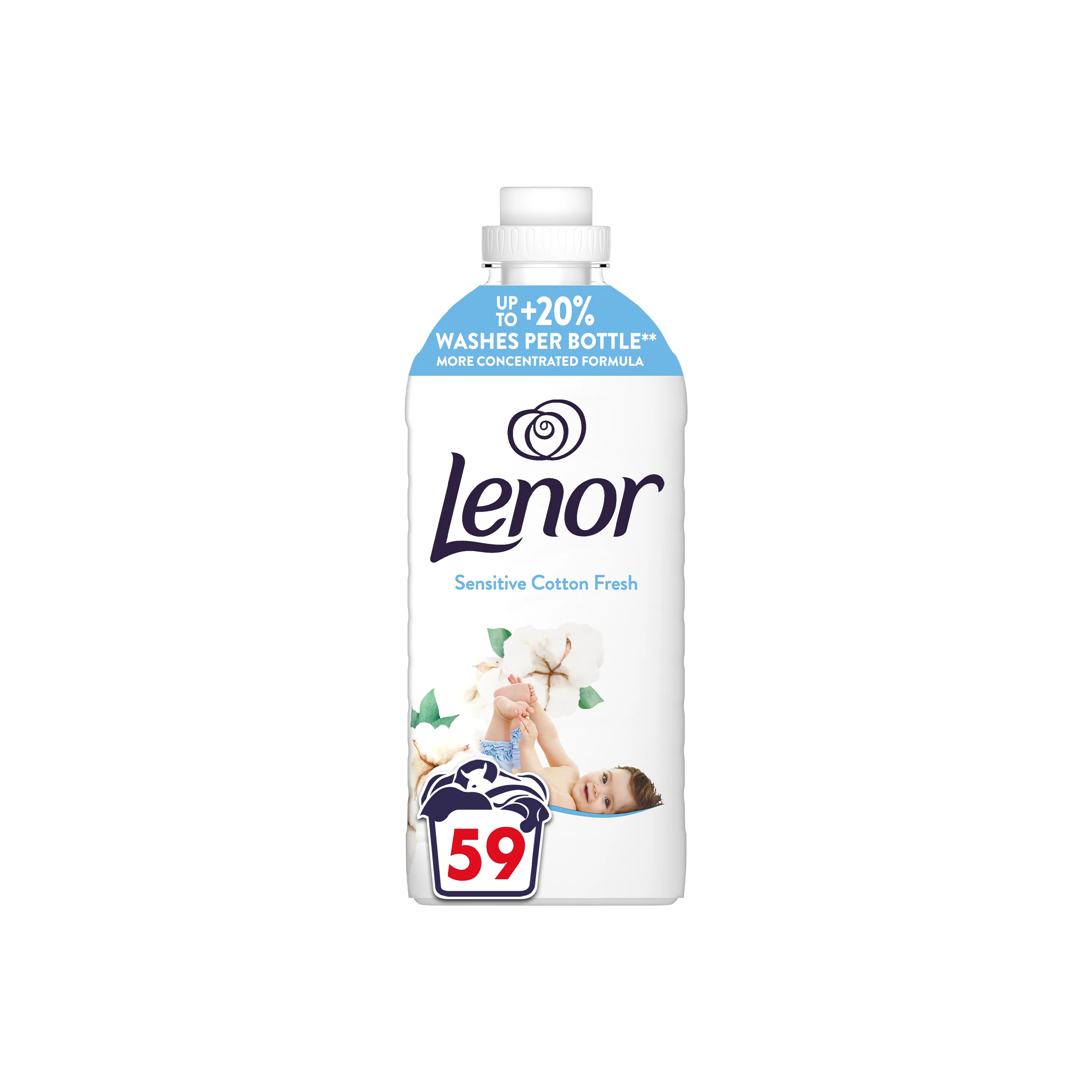 Lenor Sensitive Cotton Fresh aviváž 59 praní 1239 ml