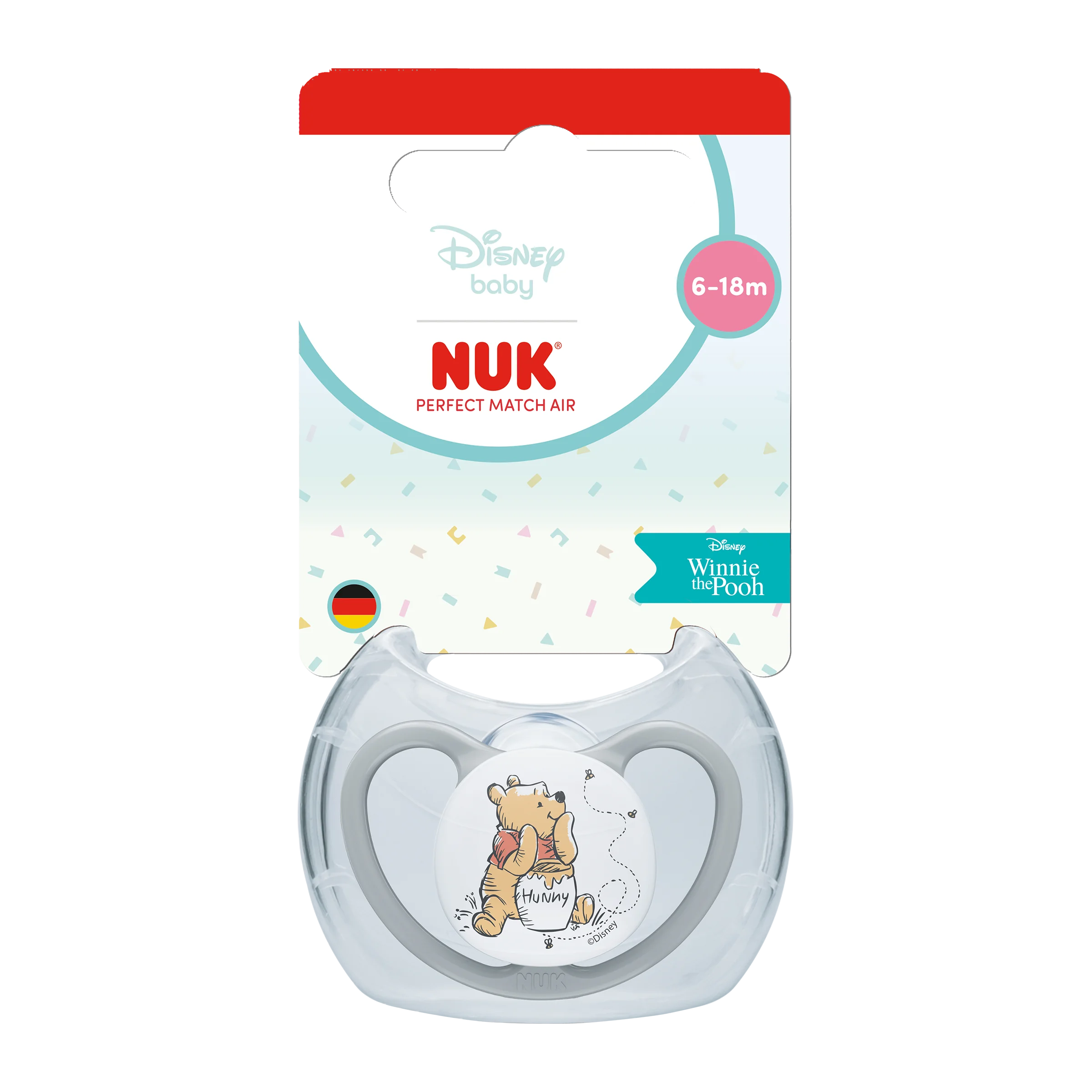 NUK cumlík Perfect Match AIR Macko GREY 6-18m 1 ks