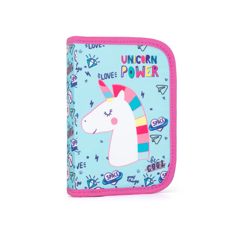Jednokomorový peračník 2 chlopne Unicorn iconic bez náplne