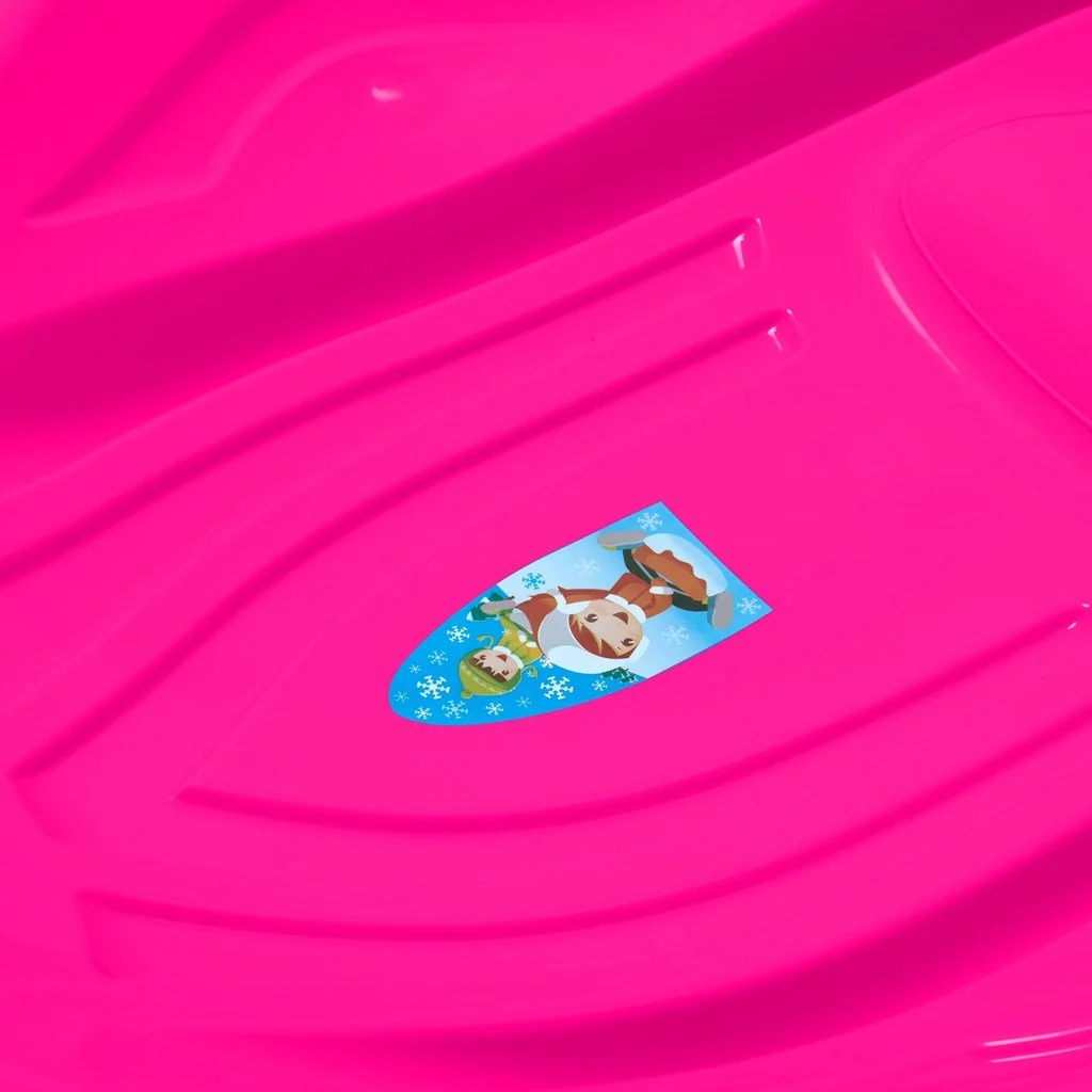 Detský sánkovací klzák Mušľa Baby Mix PREMIUM KOMFORT 80 cm ružový 
