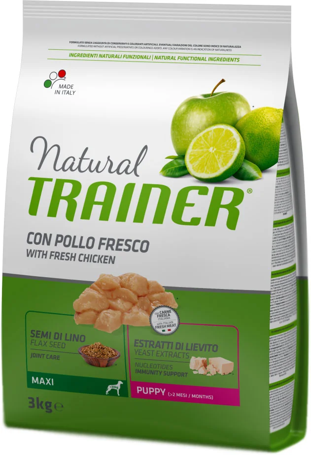 Natural Trainer Puppy Maxi Čerstvé Kura 3kg 1×3 kg