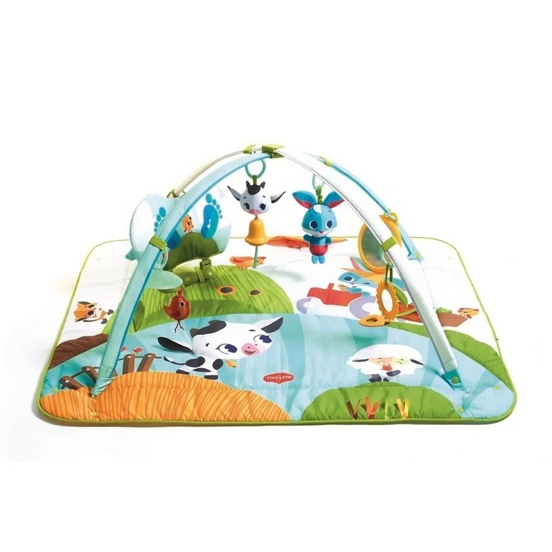 Tiny Love Hracia podložka s hrazdou Kick&Play - Farma, 0m+ 