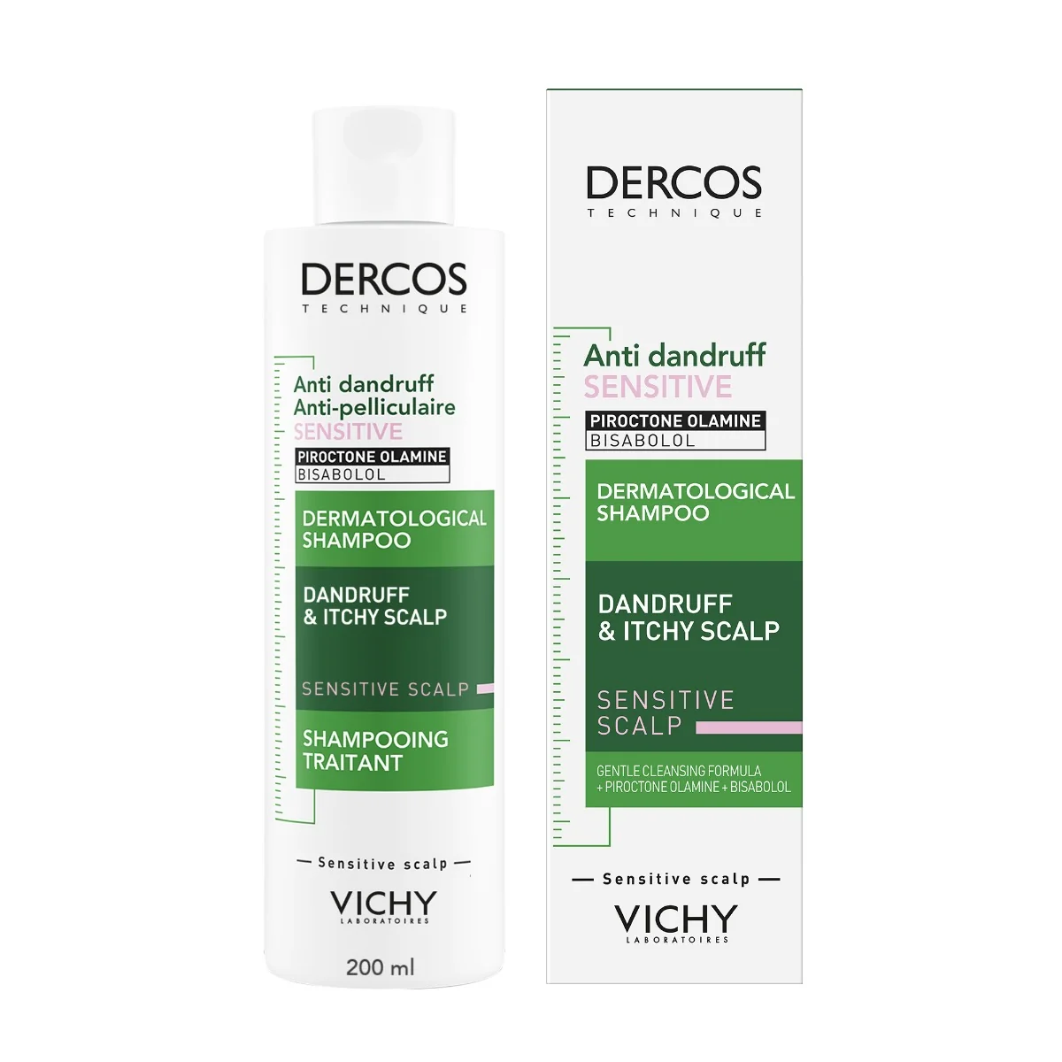 VICHY Dercos Šampón proti lupinám pre citlivú vlasovú pokožku 200 ml 1×200 ml, šampón