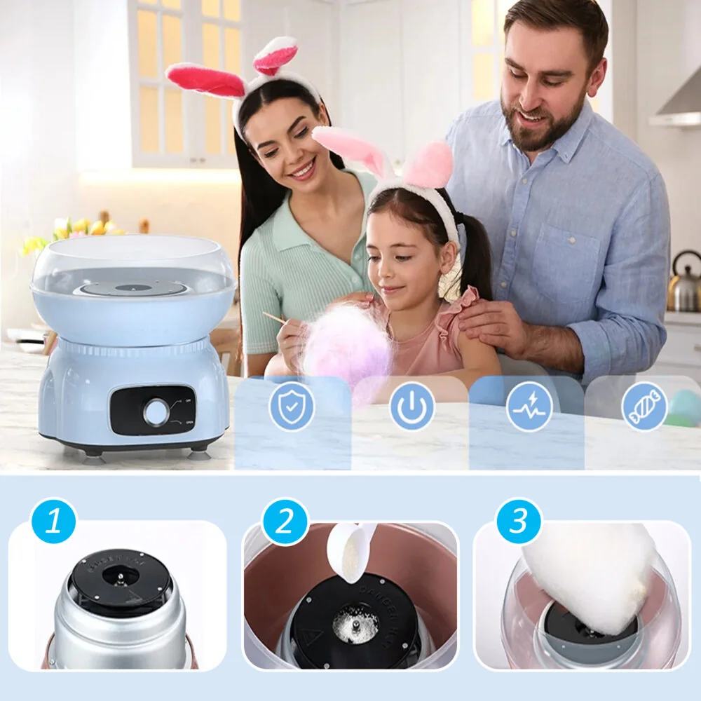 Livefy Cotton Candy V2 stroj na cukrovú vatu, modrý