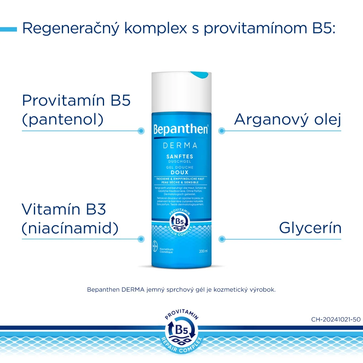 Bepanthen Derma jemný sprchový gél 200 ml