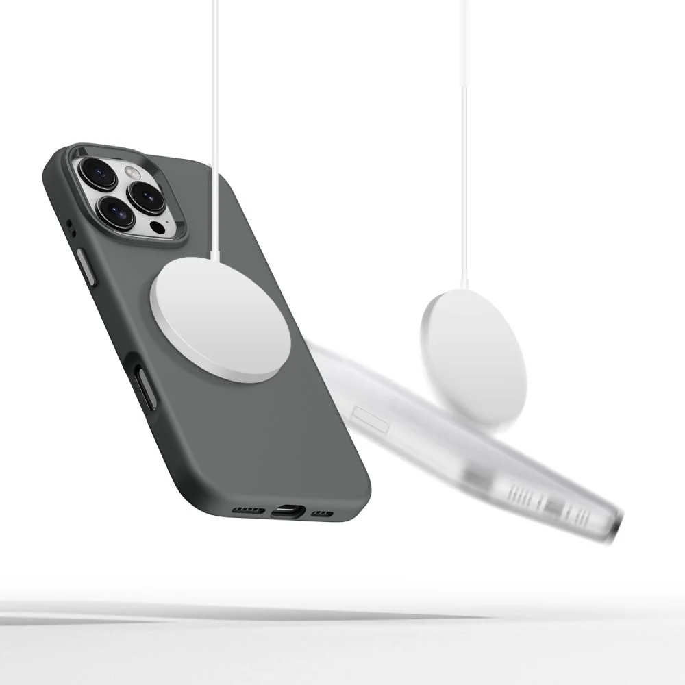 Tech-Protect Silicone Pure MagSafe kryt na iPhone 16 Pro, šedý
