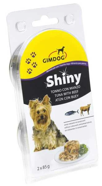 Shiny Dog Konzerva Tuniak+Hovädzie 2×85 g, konzerva pre psy