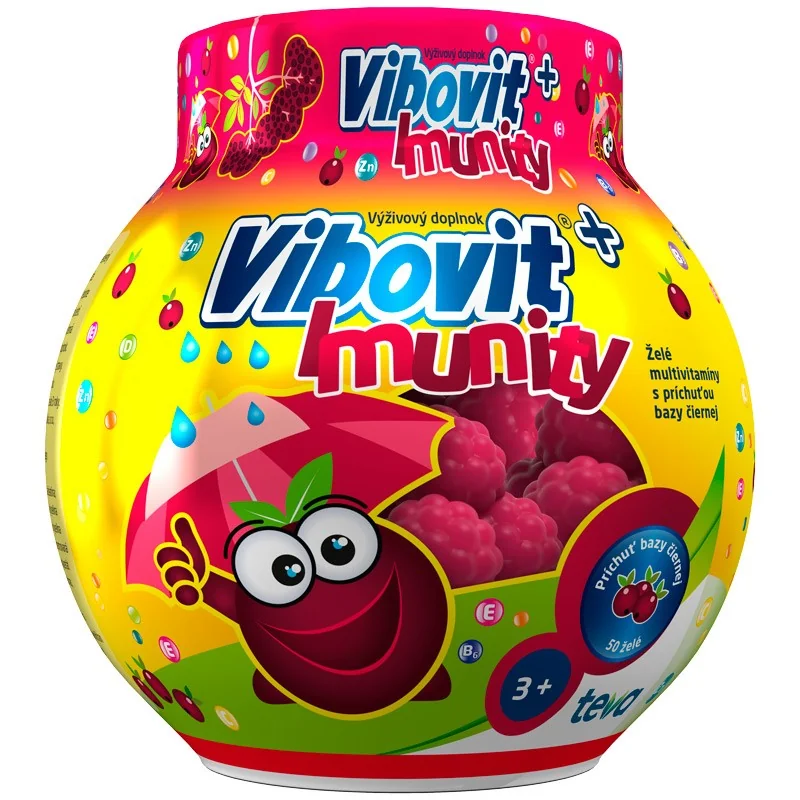 Vibovit + Imunity 50 1×50 ks, želé s príchuťou bazy čiernej