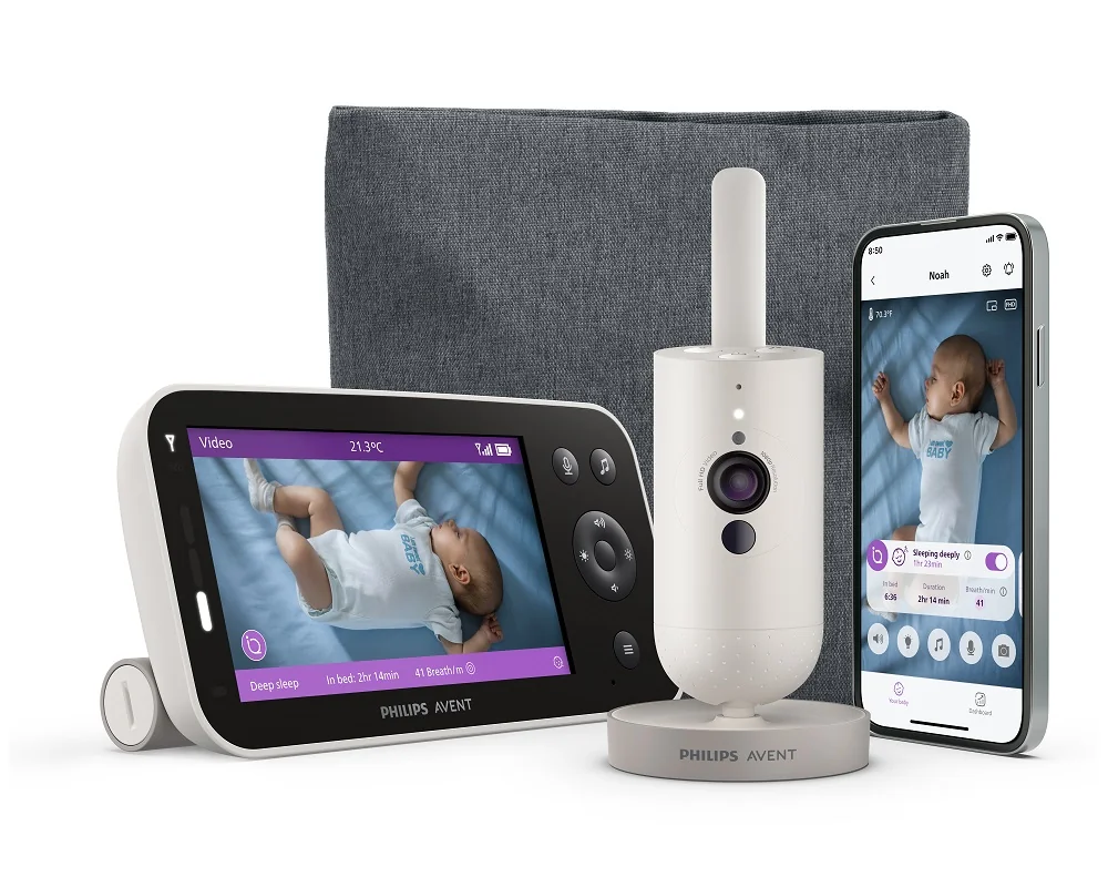 Philips AVENT Pestúnka detská chytrá Premium s prekladom plaču, sledovaním spánku a dýchania SCD971 1 ks