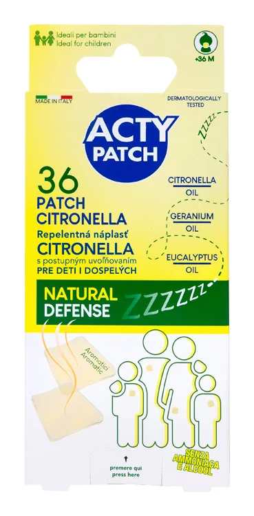 ActyPatch Repelentná náplasť Citronella s postupným uvoľňovaním 36 ks