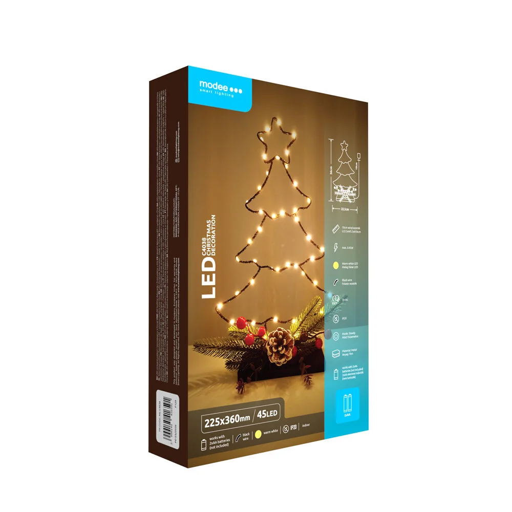 Modee Lighting LED dekorácia C4038 stromček 2xAA batérie