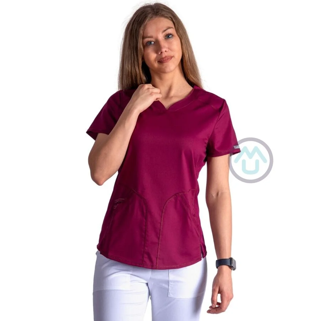 Dámska zdravotnícka blúza Cherokee Revolution ACTIVE STYLING - vínová XS