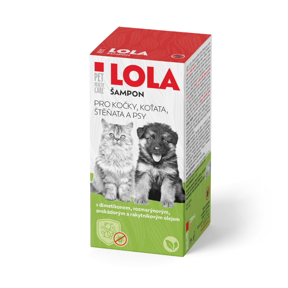 LOLA-šampon pre mačky a psy 250ml s dávkovačom 1×250 ml, šampón pre zvieratá