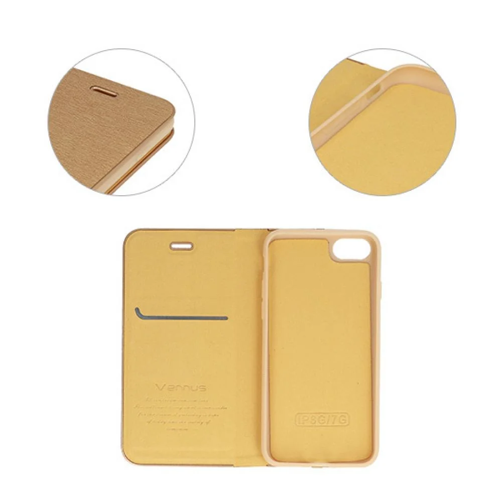 Elegantné knížkové puzdro pre Samsung Galaxy A54 Zlatá