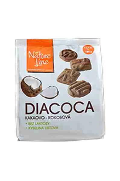 DIACOCA sušienky s kakaovo-kokosovou príchuťou 1×180 g, zdravá sladkosť