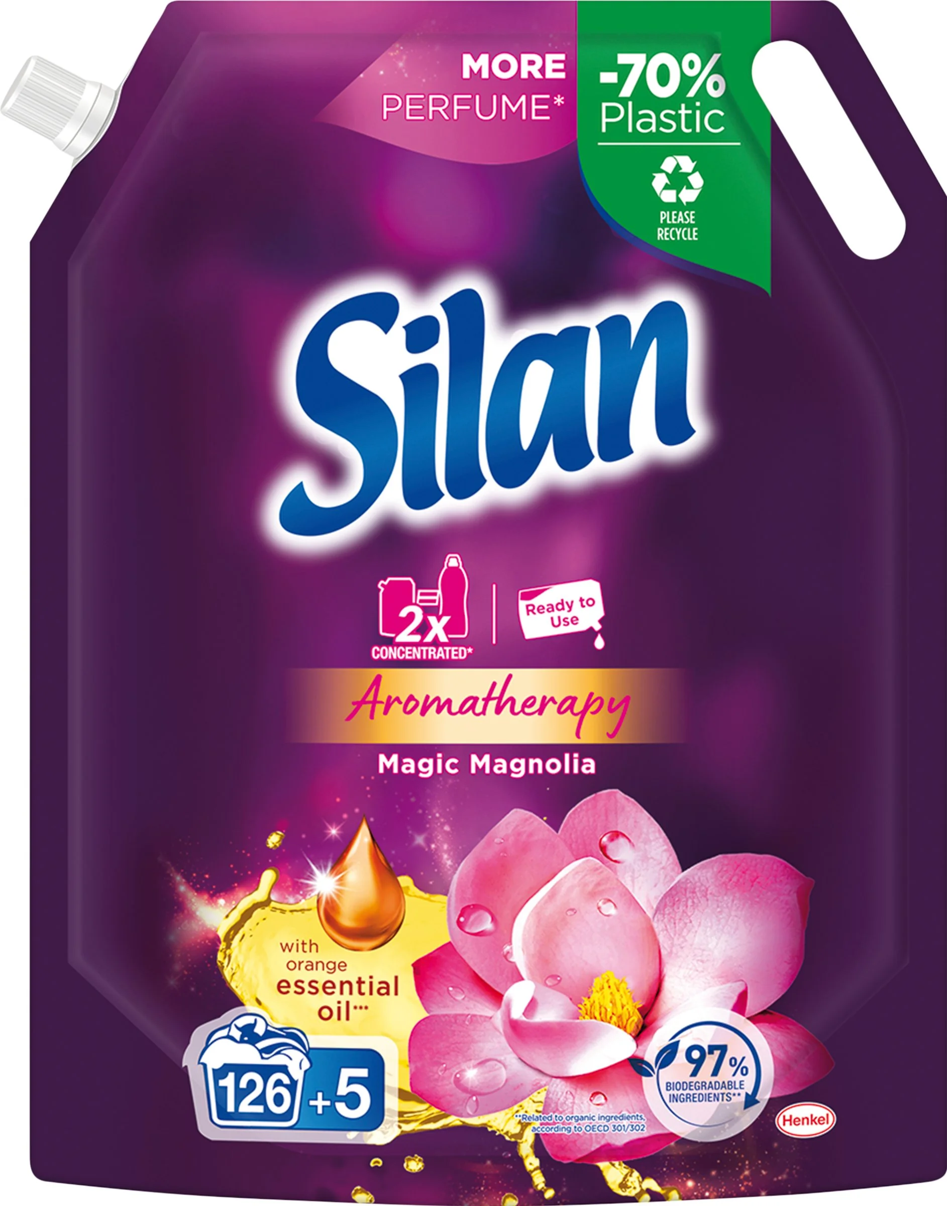 Silan koncetrovaná aviváž Magic Magnolia 131 praní 1×1441 ml, aviváž