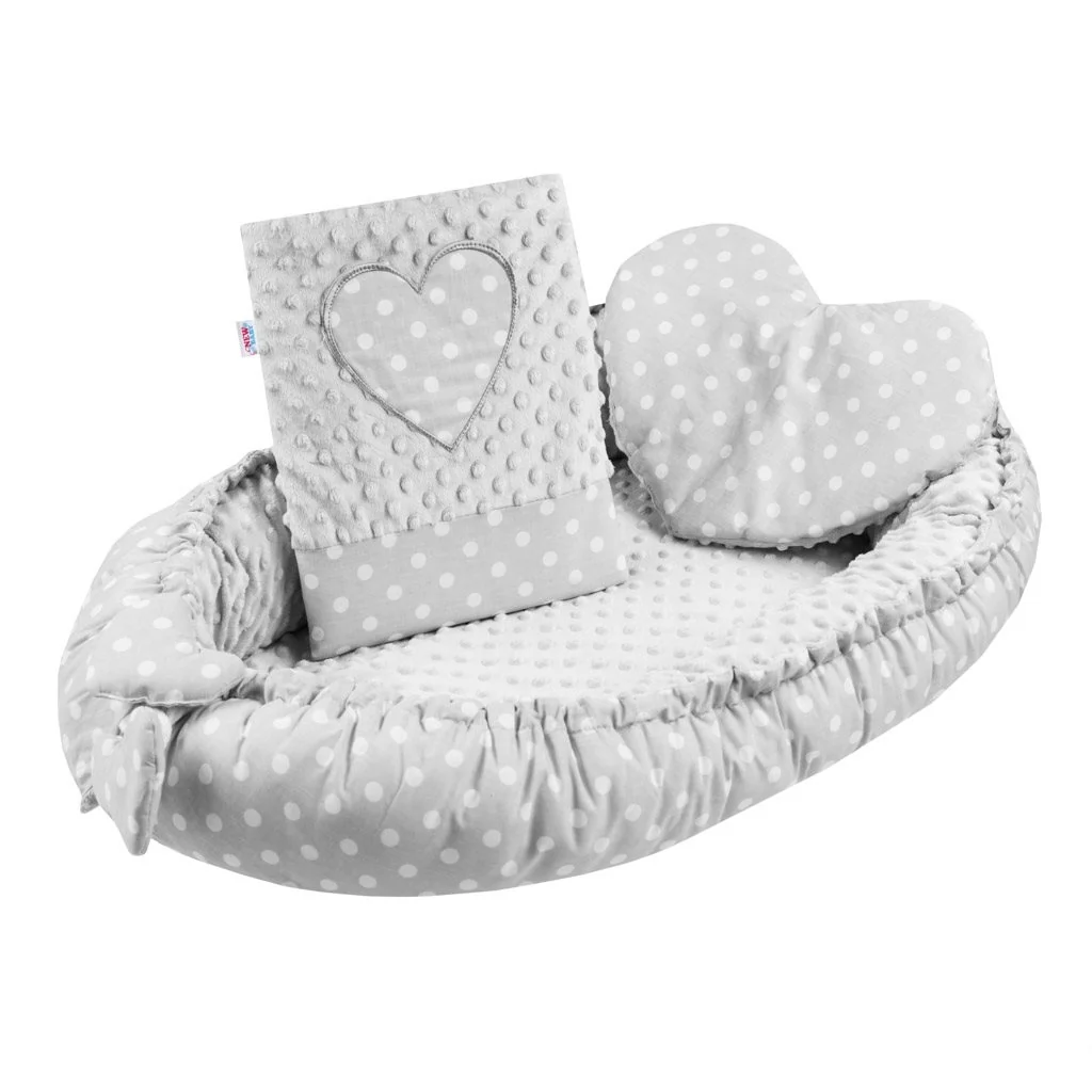 Luxusné hniezdočko s vankúšikom a perinkou New Baby z Minky