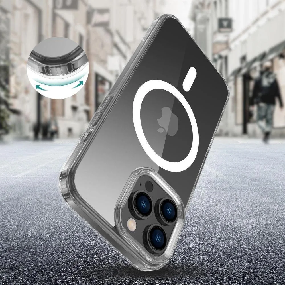 Priehľadné púzdro Flexair Hybrid MagSafe pre iPhone 16 Pro Max