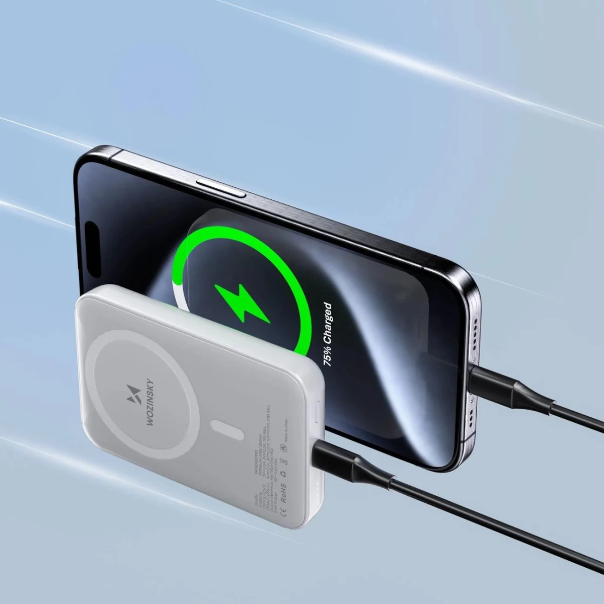 MG Magnetic MagSafe Powerbank 10000mAh 15W, biely