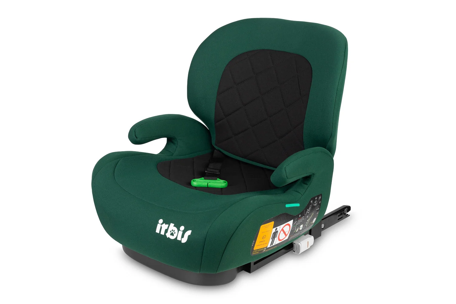 Podsedák, autosedačka Irbis i-Size 125–150 cm s ISOFIX – zelená