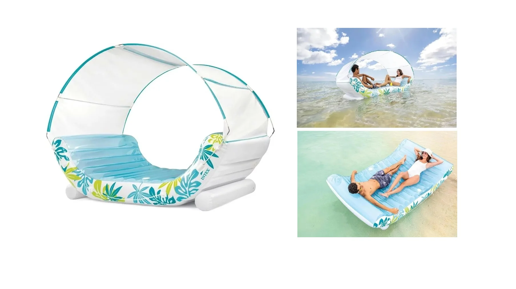 Intex 56294 Nafukovacie lehátko Tropical Canopy Lounge 224 × 150 × 165 cm