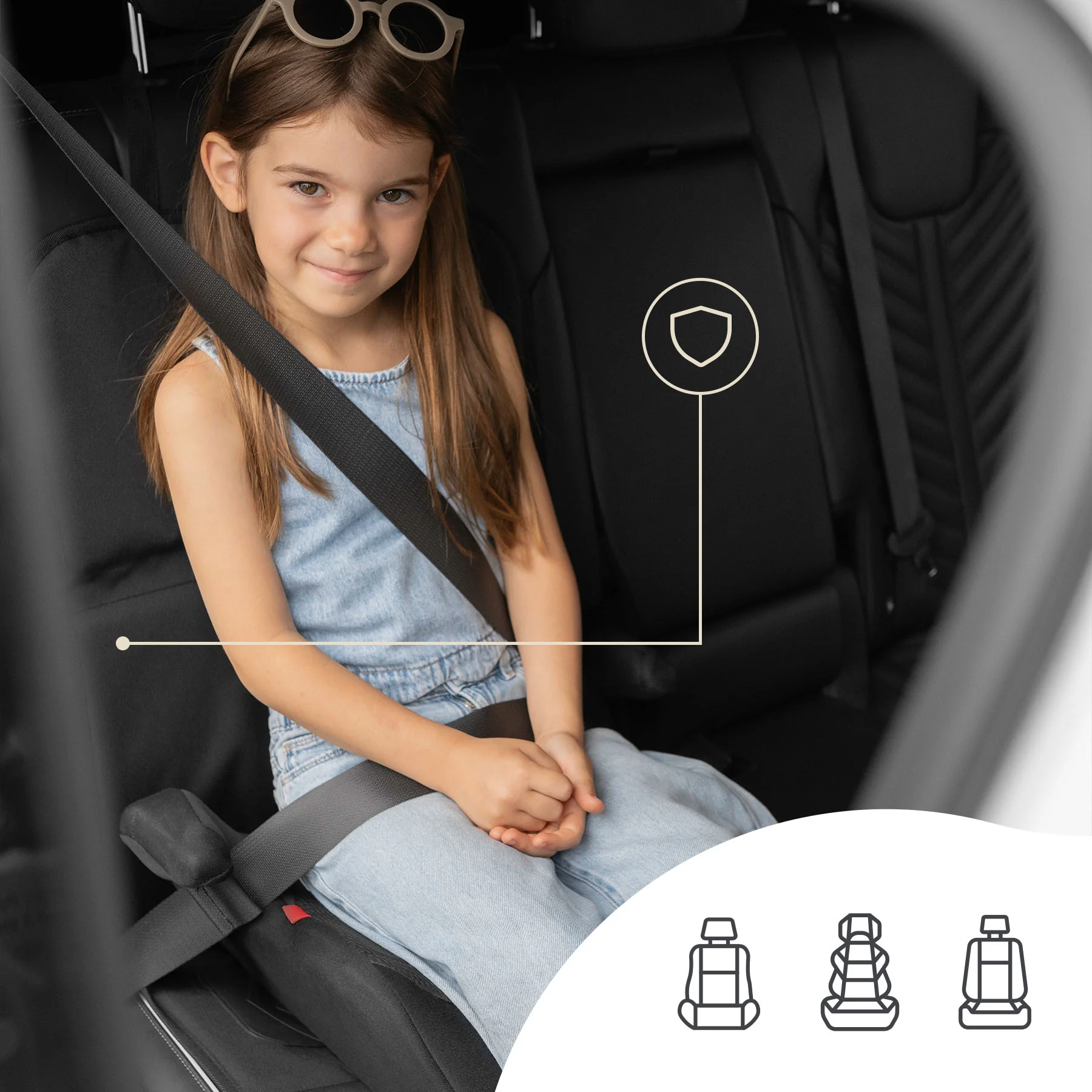 SIPO Ochranná podložka pod autosedačku s protišmykovým silikónom, čierna